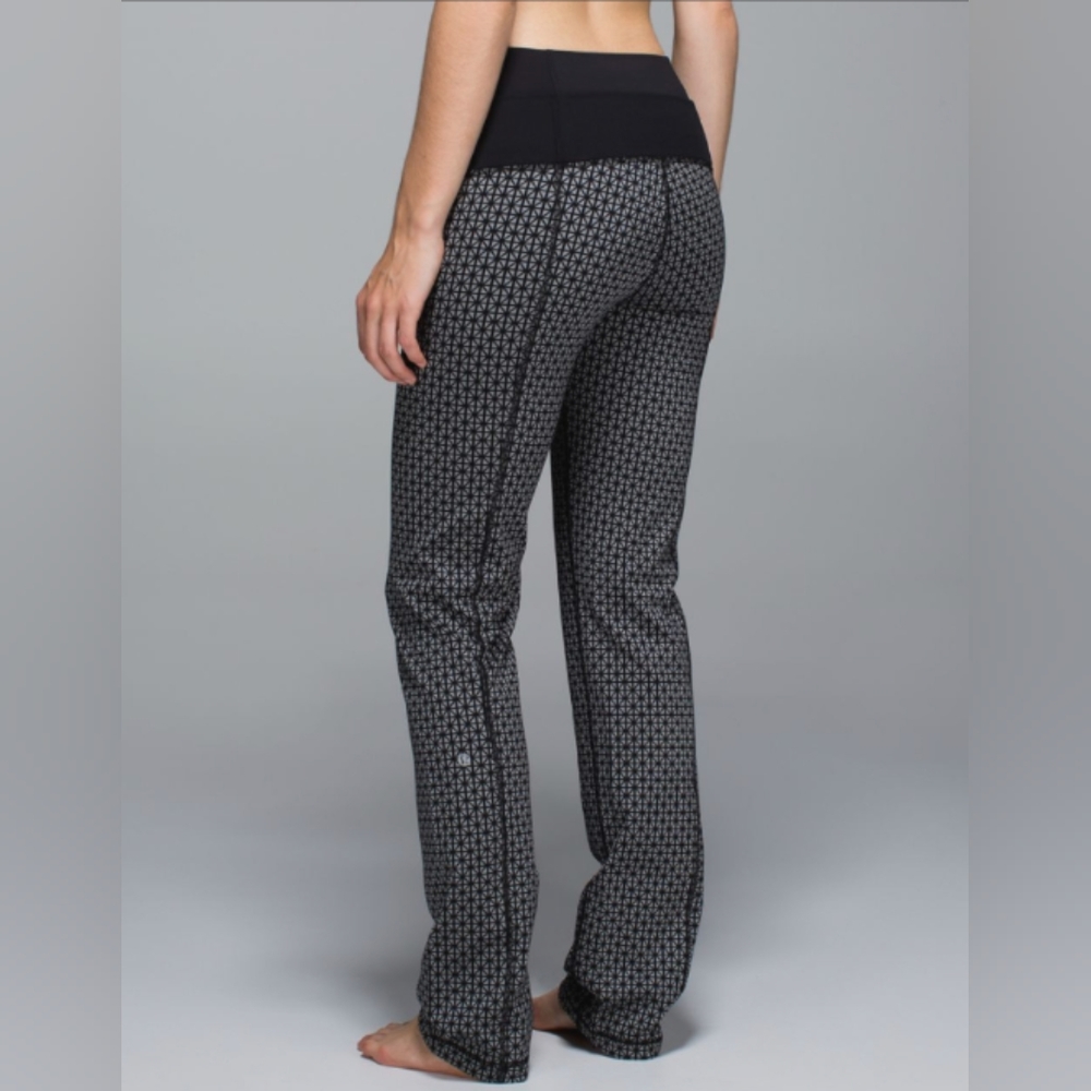 Lululemon Straight Up Pant Tri Geo Spoon SZ 6